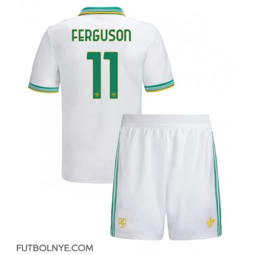 Camiseta AS Roma Evan Ferguson #11 Tercera Equipación para niños 2025-26 manga corta (+ pantalones cortos)